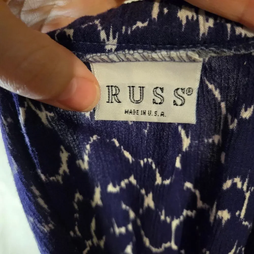 Russ 16 Blue Orange Floral Maxi Skirt [0233]